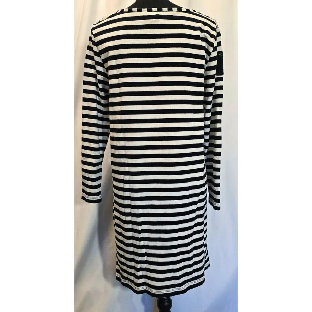 NWT Vineyard Vines Long-Sleeve Stripe Knit Dress Deep Bay S - Picture 6 of 9